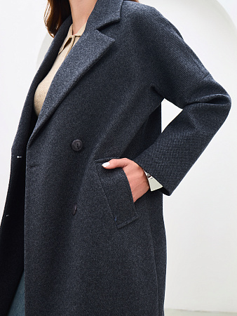 Удлиненное пальто в клетку женское THE LABEL.