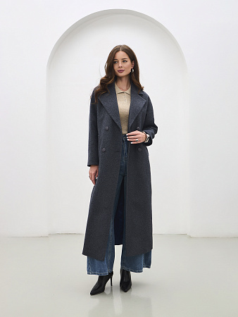 Удлиненное пальто в клетку женское THE LABEL.
