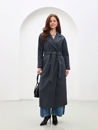 Удлиненное пальто в клетку женское THE LABEL.