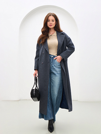 Удлиненное пальто в клетку женское THE LABEL.